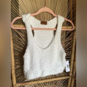 POL Boutique super soft fuzzy cropped tank